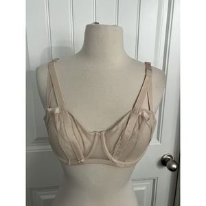 Victoria's Secret Very Sexy Underwire Unlined Balconet Bra  Beige 36C Sheer Nude